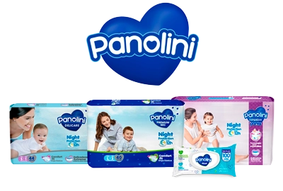 Productos Panolini, pañales, toallitas húmedas para bebés